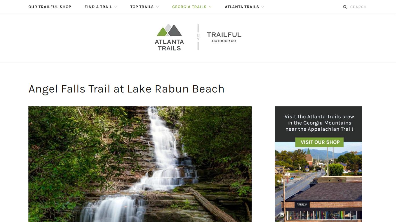 Angel Falls Trail at Lake Rabun Beach - Atlanta Trails